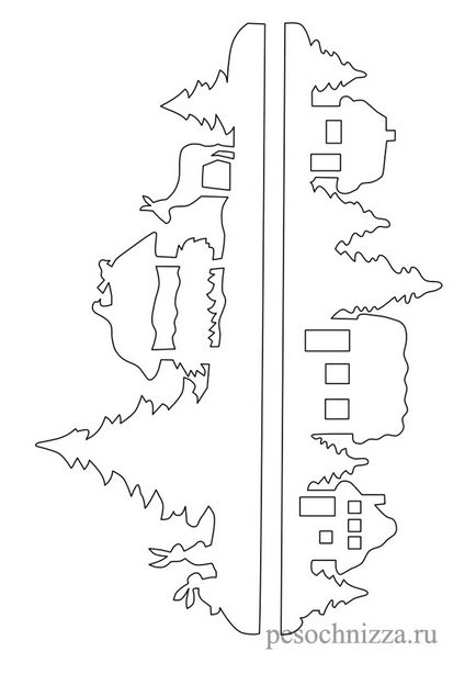 Karácsonyi stencil az ablakon