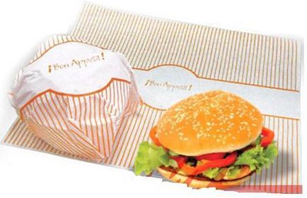 Înfășurați pentru un hamburger, hârtie de ambalaj pentru fast-food cu sigiliu de design, hârtie pentru sandwich-uri,