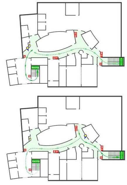 Plan de evacuare generală - plan de evacuare ru - sisteme de evacuare fotoluminiscente