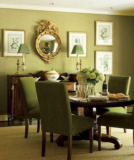 Olive szín modern élet, a luxus és kényelem