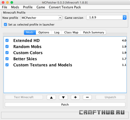 Патчер текстур mcpatcher hd