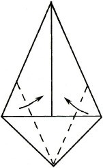 Петрушка орігамі - схема зборки орігамі по кроках