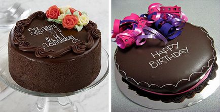 Köszöntő felirattal sütemény „Boldog születésnapot! 