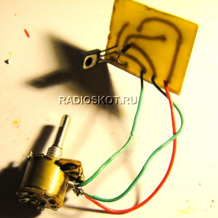 Regulator de tensiune pe un tranzistor