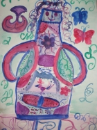 Ábra „szalma bika” Amelia Prica, a fiatal művész - gyermekek rajzai és versenyek