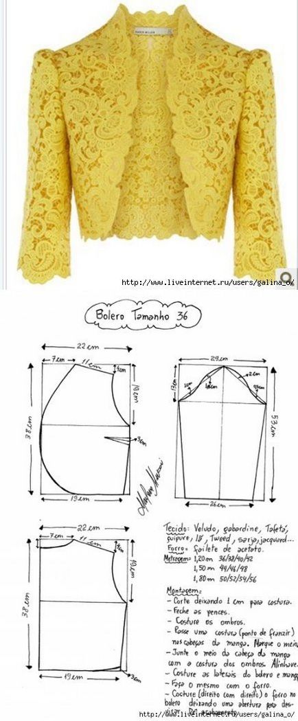 Sleeve bolero pattern wedding - un model de bolero de la anastasia korfiati