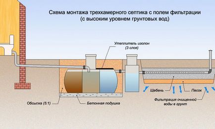 Rezervor septic pentru ape subterane de mare valoare ce trebuie făcut dacă apa subterană este aproape