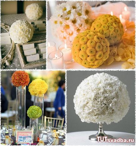 Bile de flori în nunta de design foto - portal de nunta aici nunta