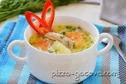 Сирний суп з куркою - простий і смачний рецепт з фото