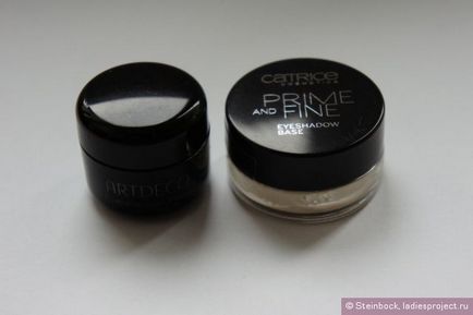 Порівняння баз під тіні - prime and fine - від catrice і - eyeshadow base - від artdeco - порівняння