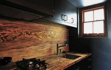 Стінові панелі для кухні на фартух скляні пластикові та дерев'яні