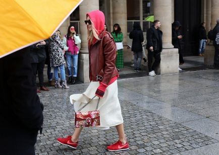 Street style, hogyan kell viselni a fekete bőrdzsekit (fotó)