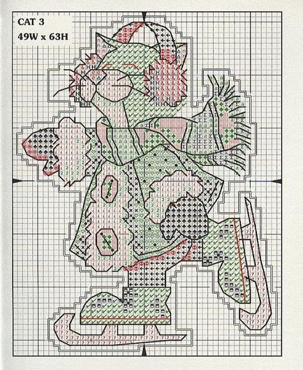 Schema de broderie Pisici, pisici și pisici de Anul Nou