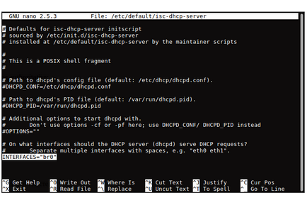 Instalarea serverului dhcp pe ubuntu