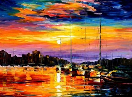 Alkotó Leonid Afremov, fényes Art (Art) Alkotó Leonid Afremov, fényes művészeti