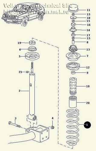 Заміна задніх стійок на vw golf 2, vw audi skoda seat