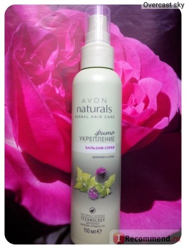 Balsam Hair Spray Avon Naturals gyógynövény csalán és bojtorján tápláló - „a kedvencem -