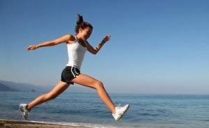 Pista de alergare pentru pierderea în greutate în picioare și coapse