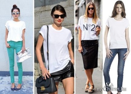 Tricou alb - lucru trebuie să aibă pentru sezonul de vară 2015 de moda și stil de grup