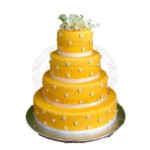 Білий, блакитний, жельтий і зелені кольори весільних тортів