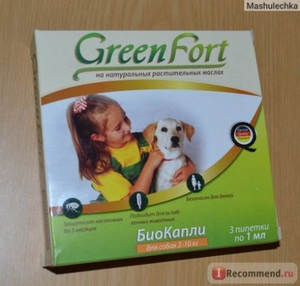 Біокаплі для собак на рослинних маслах greenfort - «біокаплі грінфорт від бліх, вошей, волосоїдів та