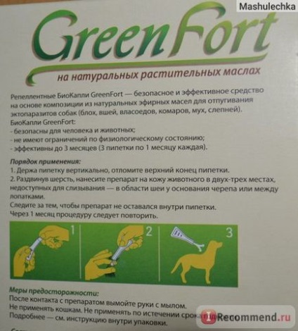Bio-picături pentru câini pe uleiuri vegetale greenfort - 