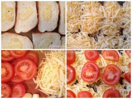 Sandvișuri cu brânză și roșii calde și reci