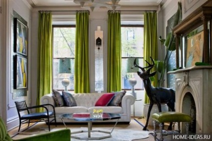 Декор квартири в зеленому кольорі стіни, акценти, аксесуари, фото