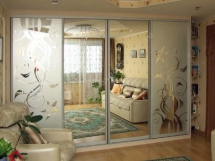 Proiectarea de dulapuri cu uși glisante (76 pics), un model de noutate cu piele ecologică