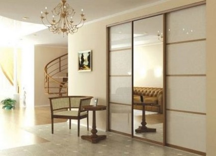 Design de dulapuri cu ușă glisantă (76 pics), design nou, cu piele ecologică