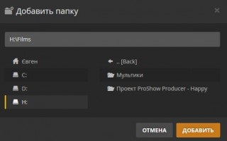 Adăugarea de directoare pe serverul media plex