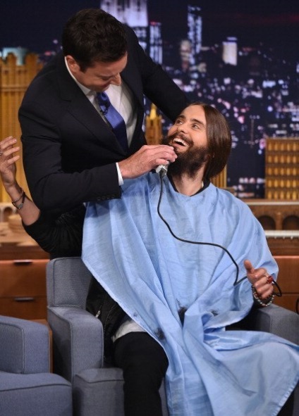 Jimmy Fallon elvékonyodott szakáll Jared Leto