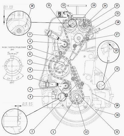 Gázelosztó mechanizmus (időzítés) ZMZ-51.432