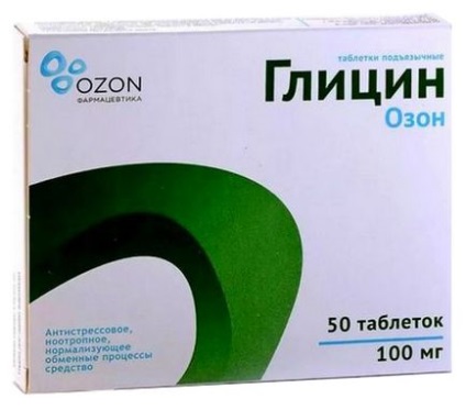 A glicin Forte ózon használati utasítás, analógok, ár