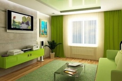 Camera de zi în culori verzi - fotografie interioară a camerelor și recomandări