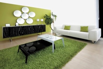 Вітальня в зелених тонах - фото інтер'єру кімнат і рекомендації