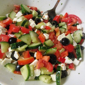 Görög saláta, 27 receptek képekkel a helyszínen - a plakát-élelmiszeripari