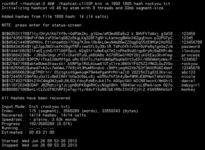 Hashcat - kali unelte linux