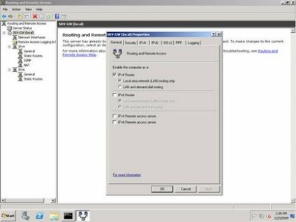 Folosind serverul Windows ca router NAT, pentru administratorul de sistem