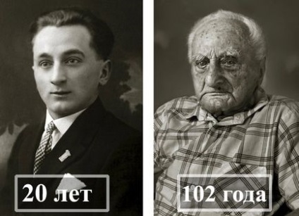 Як 100 років змінюють людину порівняльний фотопроект про людей-довгожителів, laze time