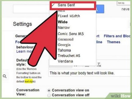 Cum se schimbă fontul mesajelor primite în Gmail