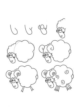 Як намалювати мордочку овечки
