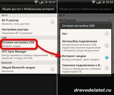 Cum să obțineți internetul pe computerul dvs. de pe telefonul smartphone htc prin USB sau Wi-Fi