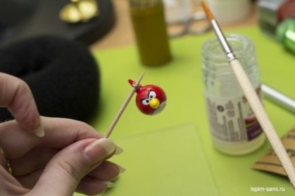 Як зробити сережки angry birds з полімерної глини, moder art