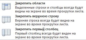 Cum puteți remedia (remedia) un rând, o coloană sau o regiune în Excel 2003, 2007, 2010, 2013,