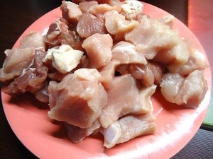 Cartofi cu carne, numit somon