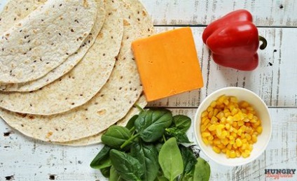 Quesadilla sajttal - lépésről lépésre recept fotók