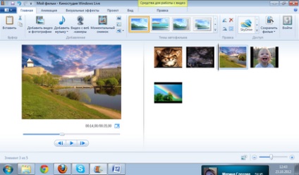 Filmstúdió windows live (Windows Live Movie Maker) A Windows Live Movie studio