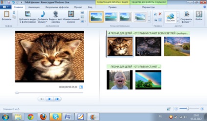 Filmstúdió windows live (Windows Live Movie Maker) A Windows Live Movie studio