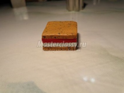 Кільце з полімерної глини «вишнево-чорничний мікс»